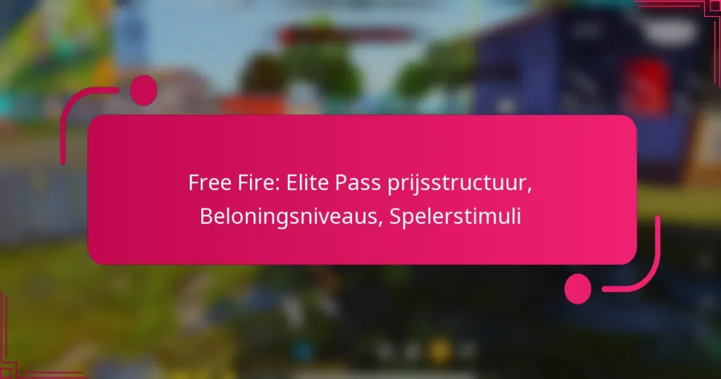 Free Fire: Elite Pass prijsstructuur, Beloningsniveaus, Spelerstimuli
