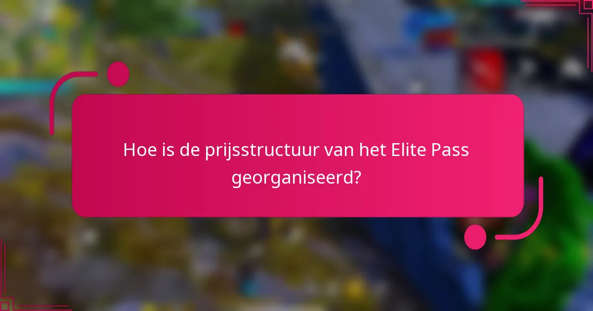 Hoe is de prijsstructuur van het Elite Pass georganiseerd?